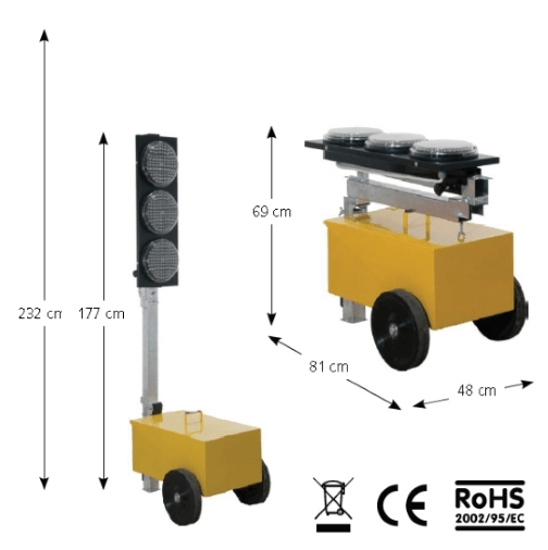 Impianto Semaforico Mobile a Led