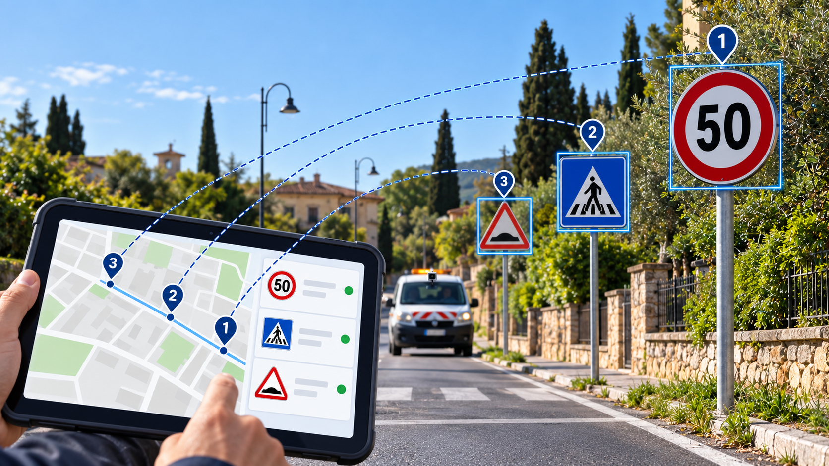 Catasto della segnaletica stradale: conoscere ciò che è sulla strada per intervenire dove serve
